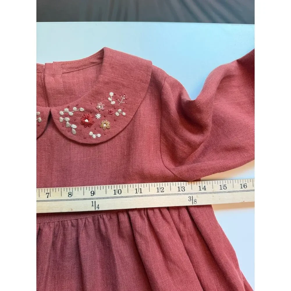 Hand Made girls embroidered